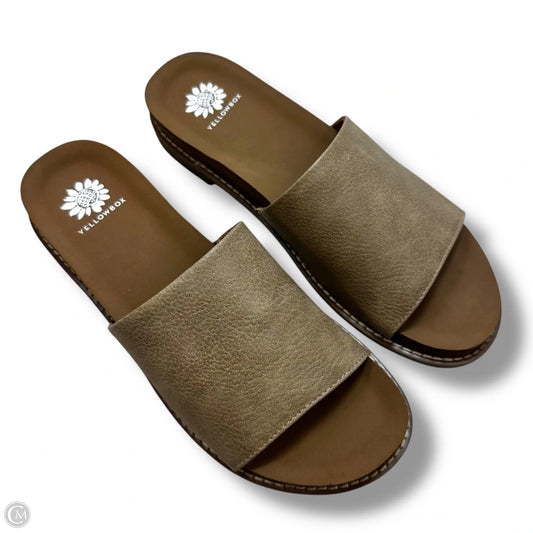 Sandals Flats By Yellow Box In Tan, Size: 7.5