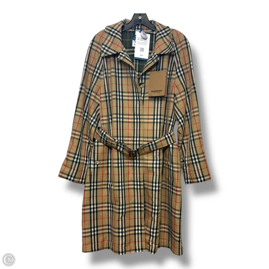 Jacket Luxury Designer By Burberry In Plaid Pattern, Size: 12