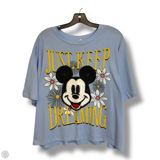 Top Short Sleeve Basic By Clothes Mentor In Blue, Size: 3x