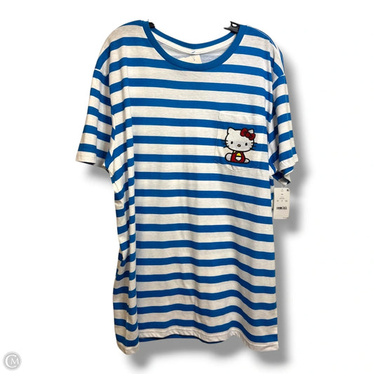 Top Short Sleeve Basic By Clothes Mentor In Striped Pattern, Size: Xl