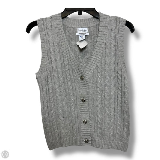 Vest Sweater By Nicole Miller In Grey, Size: S