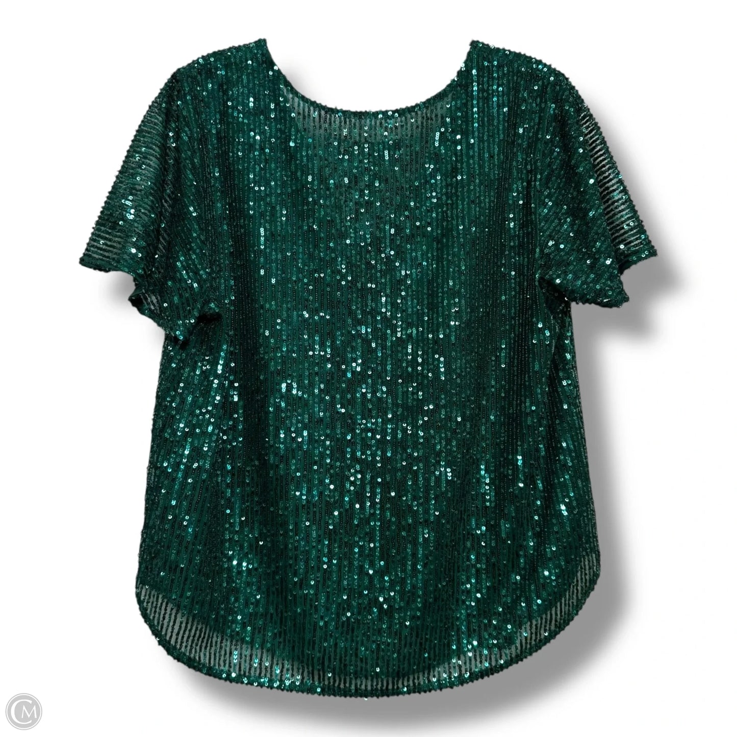 Top Short Sleeve By Loft In Green, Size: M