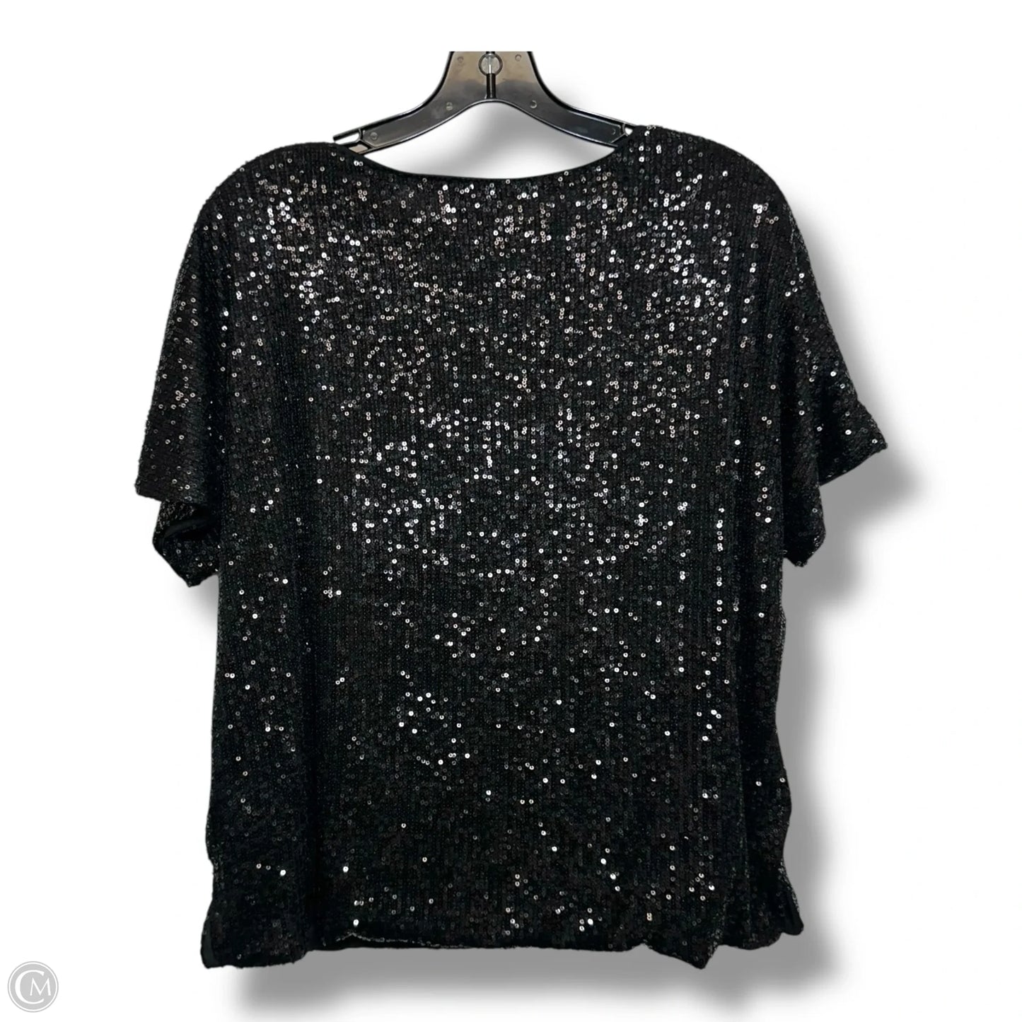 Top Short Sleeve By H&m In Black, Size: M