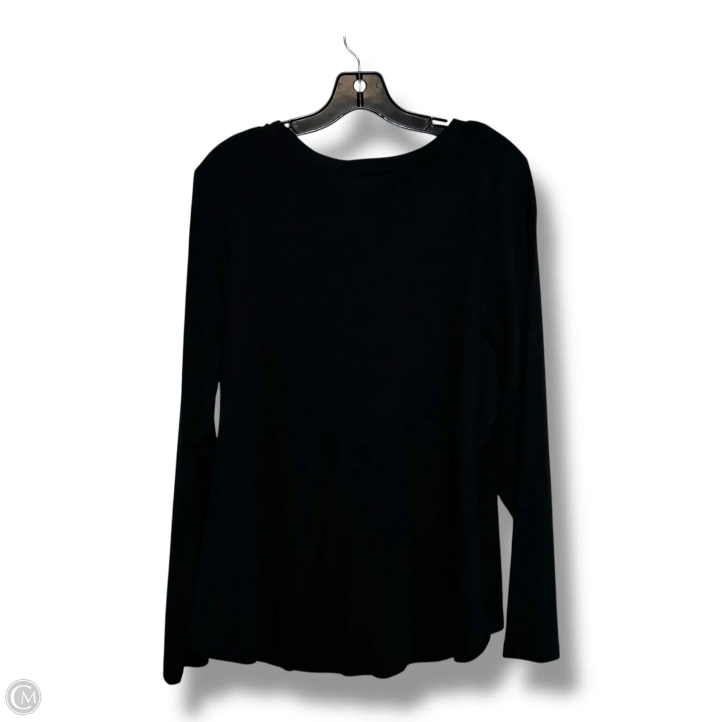 Top Long Sleeve Basic By Sonoma In Black, Size: 1x