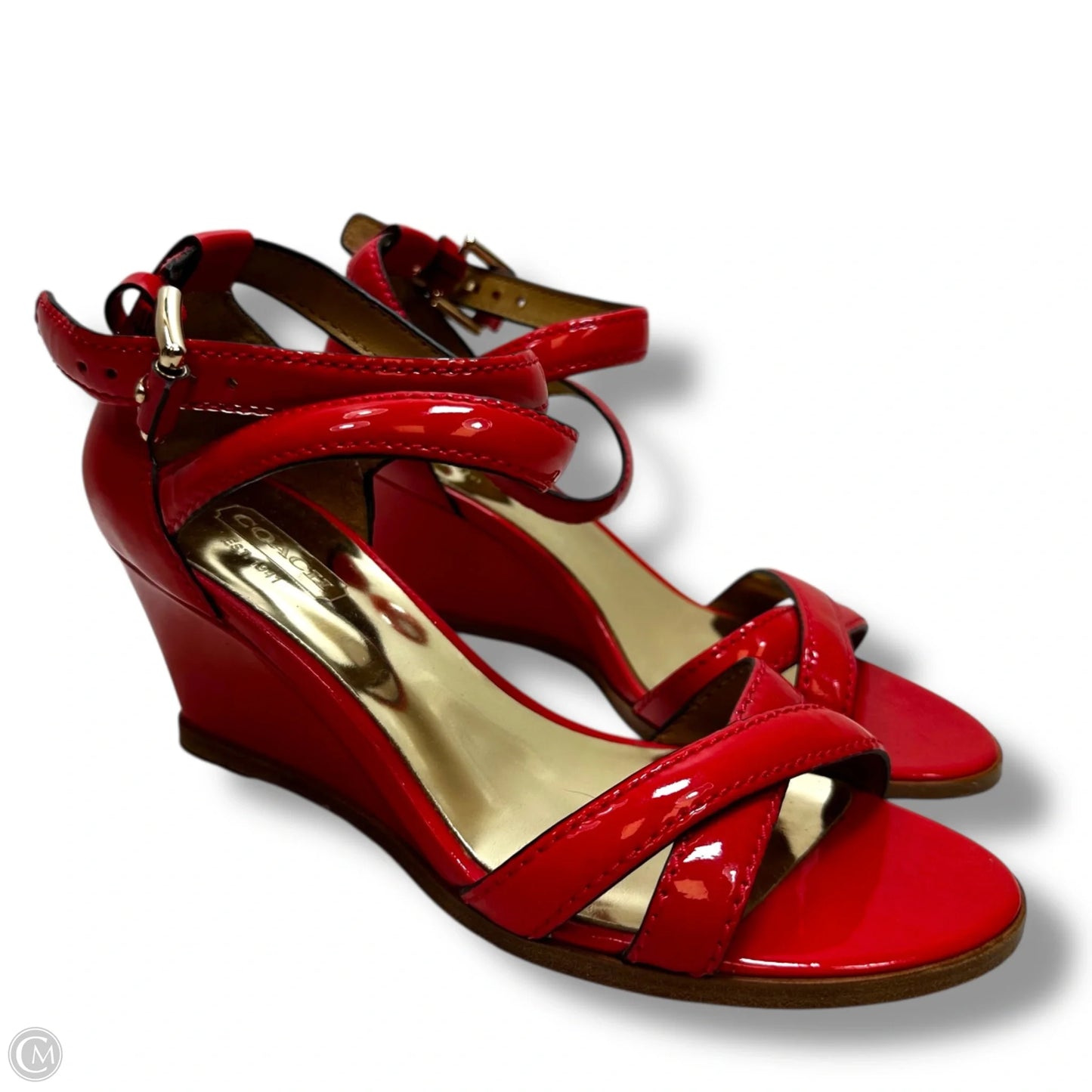 Sandals Designer By Coach In Red, Size: 5.5