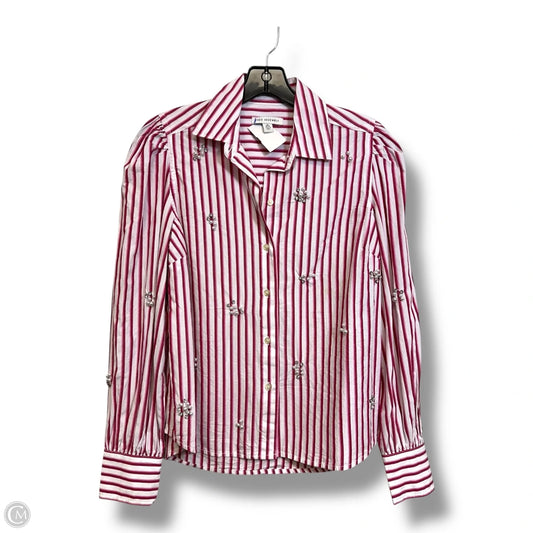 Blouse Long Sleeve By Cmf In Striped Pattern, Size: Xs
