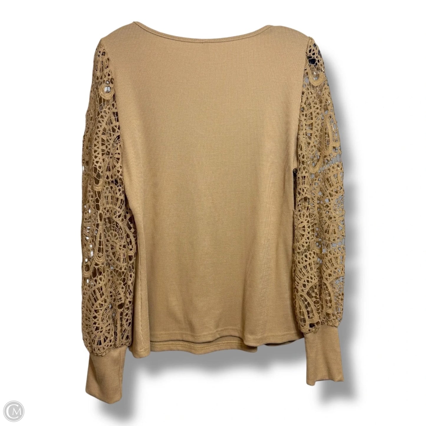 Top Long Sleeve By Clothes Mentor In Beige, Size: Xl