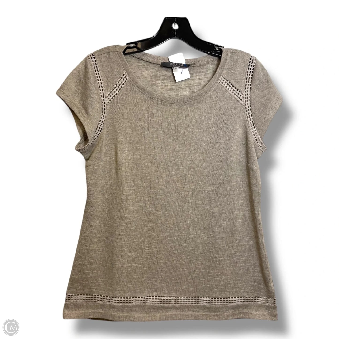 Top Sleeveless Basic By Essentials In Tan, Size: M