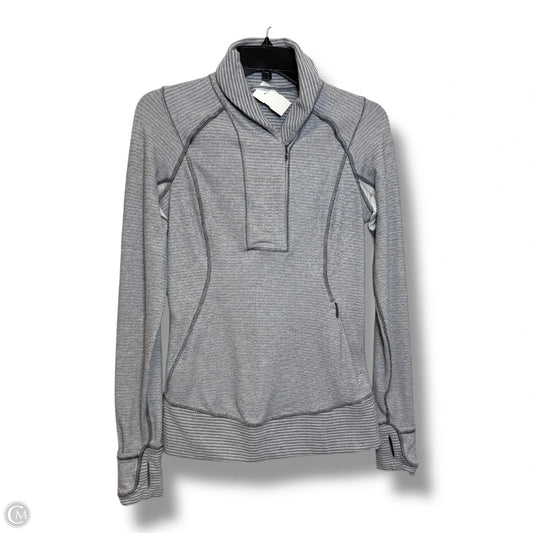 Athletic Top Long Sleeve Collar By Lululemon In Grey, Size: S