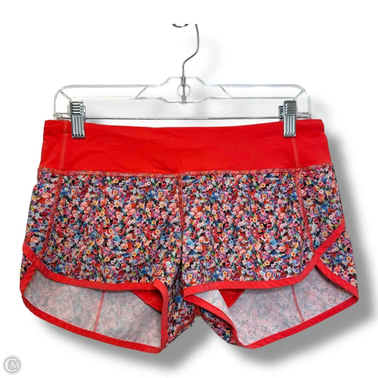 Athletic Shorts By Lululemon In Coral, Size: 6