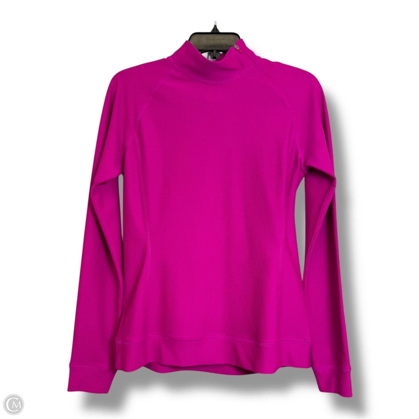 Athletic Top Long Sleeve Collar By Slazenger In Pink, Size: S