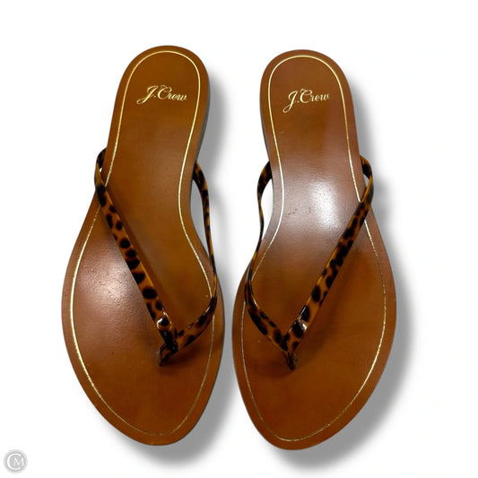 Sandals Flip Flops By J. Crew In Animal Print, Size: 8