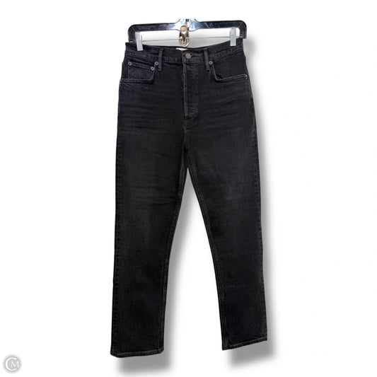 Jeans Skinny By Agolde In Black Denim, Size: 4