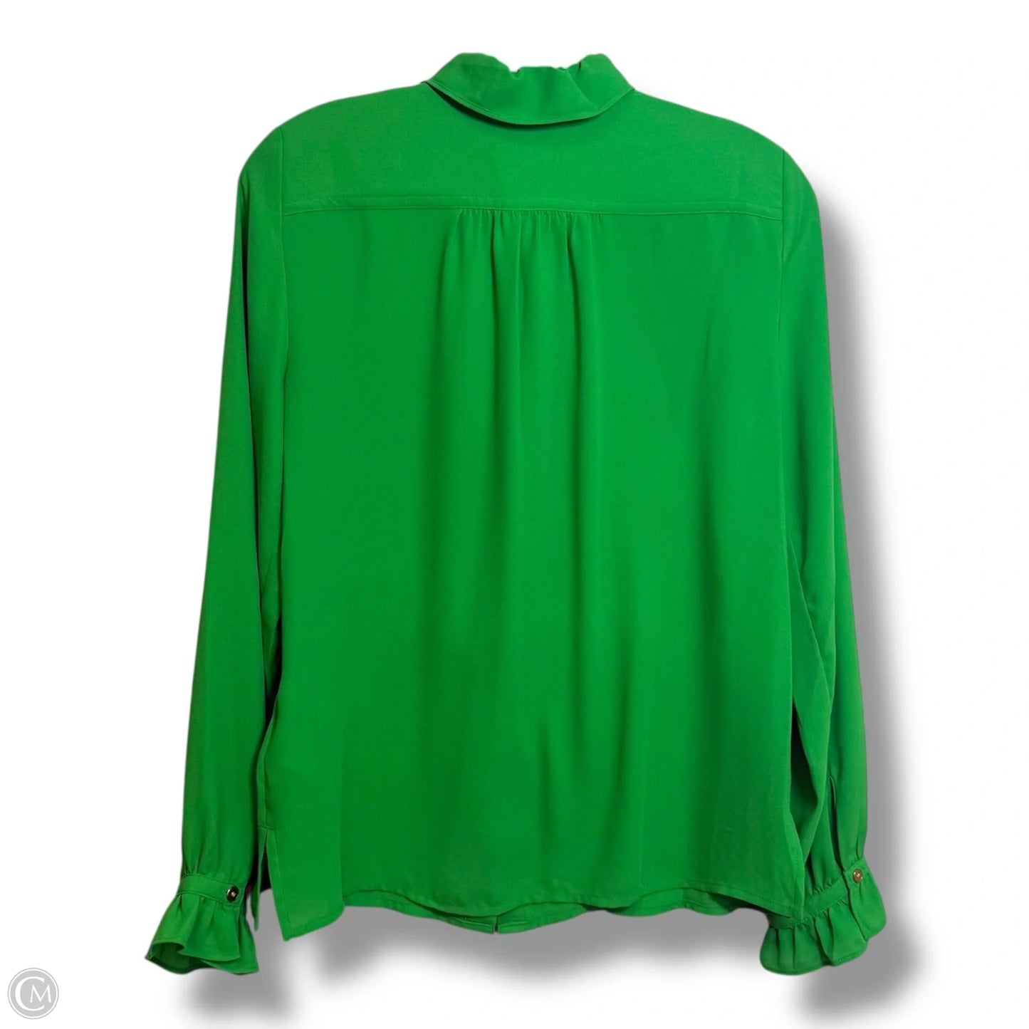 Blouse Long Sleeve By J. Crew In Green, Size: 0