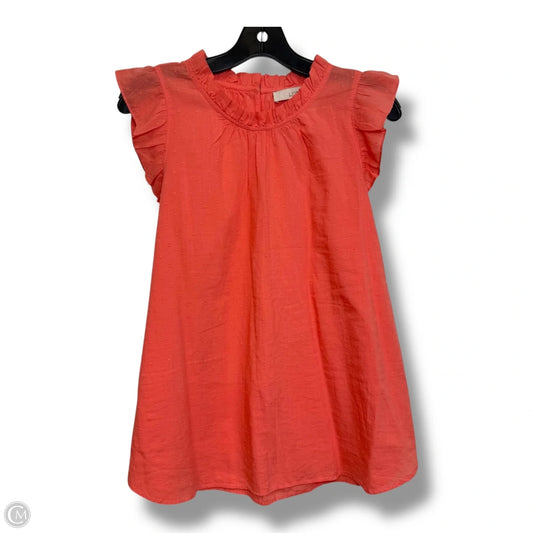 Top Sleeveless By Loft In Coral, Size: L