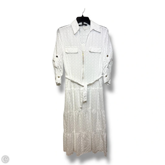 Dress Casual Midi By Zara In White, Size: Xs