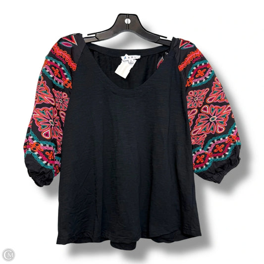 Top Short Sleeve By Thml In Black, Size: S