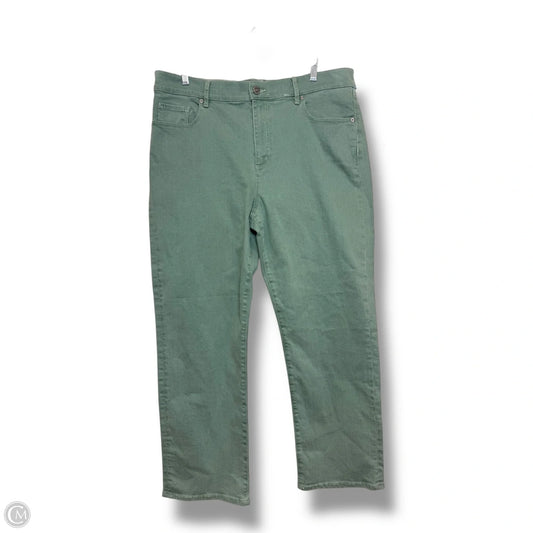 Jeans Straight By Loft In Green, Size: 14