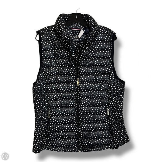 Vest Puffer & Quilted By Tommy Hilfiger In Polkadot Pattern, Size: Xl