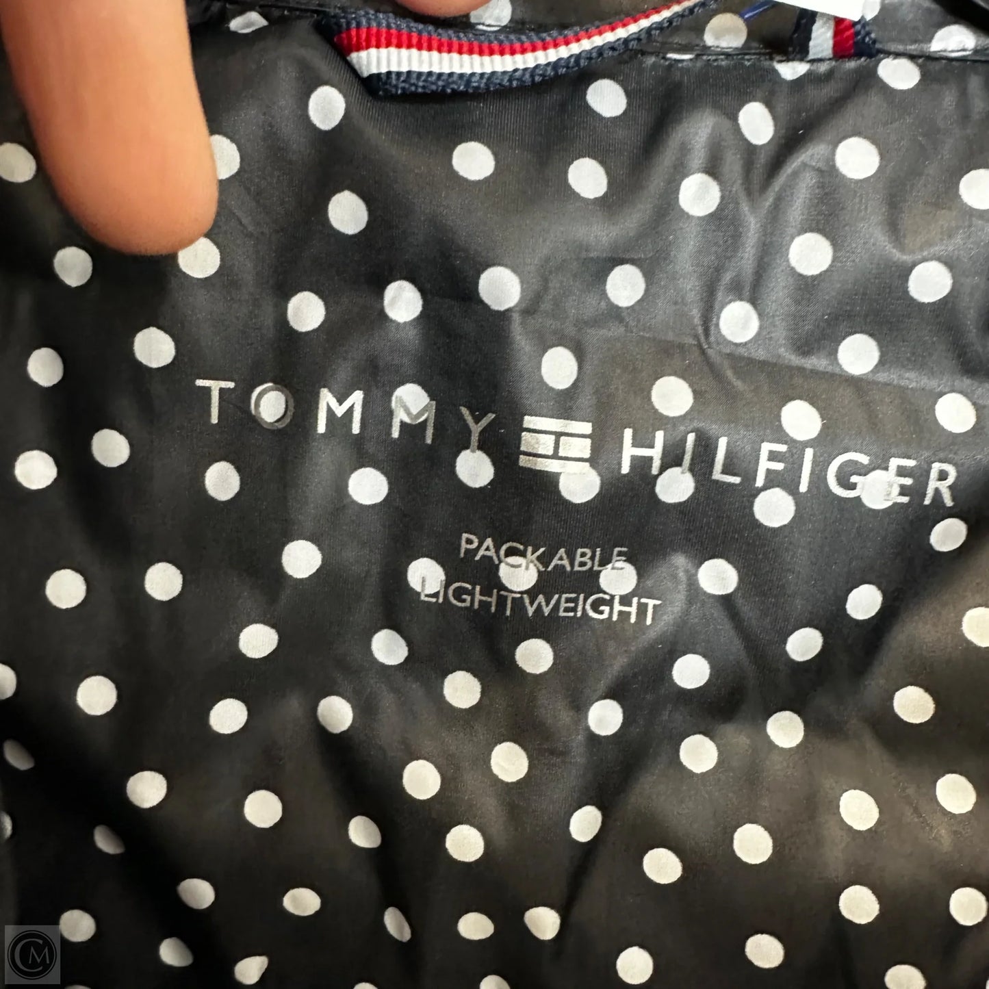 Vest Puffer & Quilted By Tommy Hilfiger In Polkadot Pattern, Size: Xl
