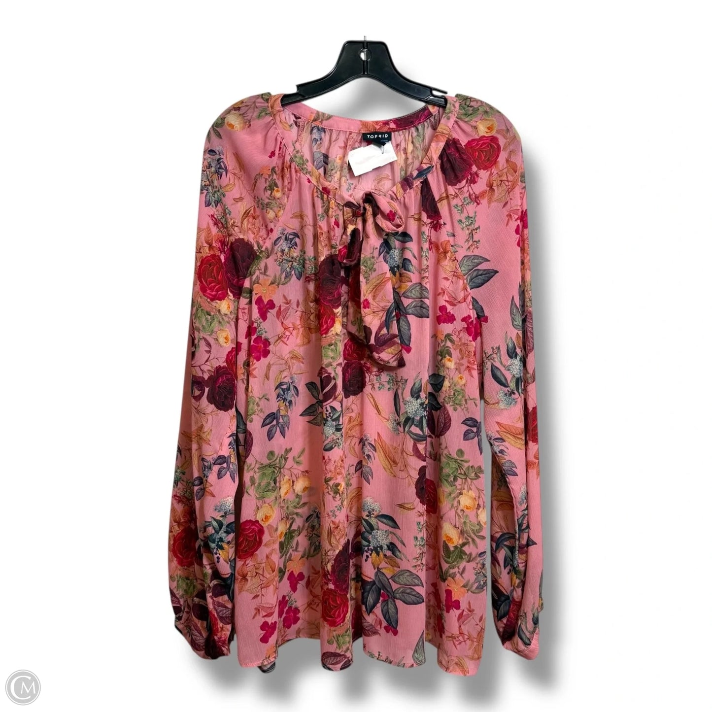 Top Long Sleeve By Torrid In Floral Print, Size: 2x