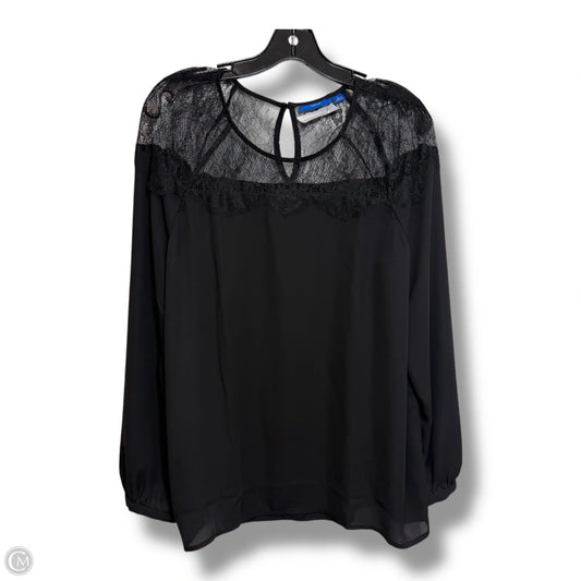 Top Long Sleeve By Apt 9 In Black, Size: L