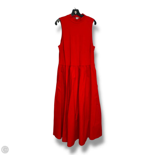 Dress Casual Midi By A New Day In Red, Size: Xxl
