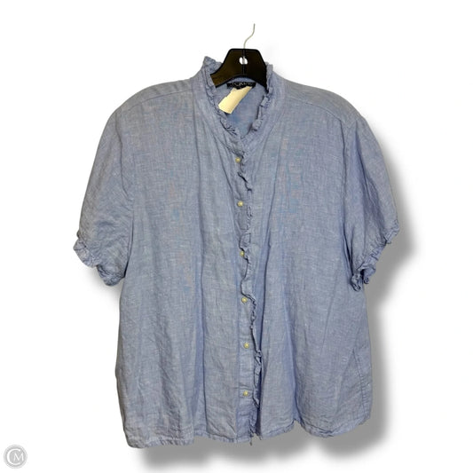 Top Short Sleeve By J. Crew In Blue, Size: Xxl