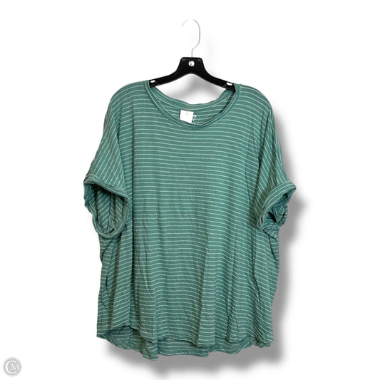 Top Short Sleeve By Maurices In Striped Pattern, Size: 3x