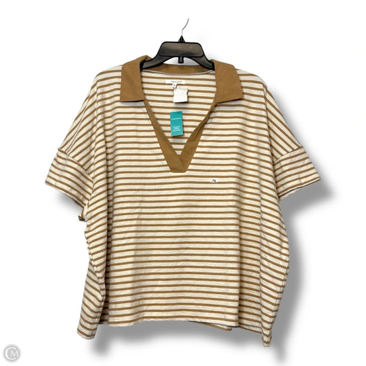 Top Short Sleeve By Maurices In Striped Pattern, Size: 3x