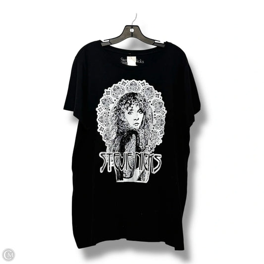 Stevie Nicks Top Short Sleeve Basic By Torrid In Black, Size: 3x