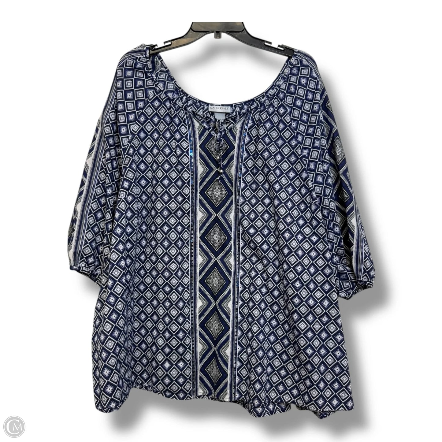 Top Short Sleeve By Catherines In Blue, Size: 4x