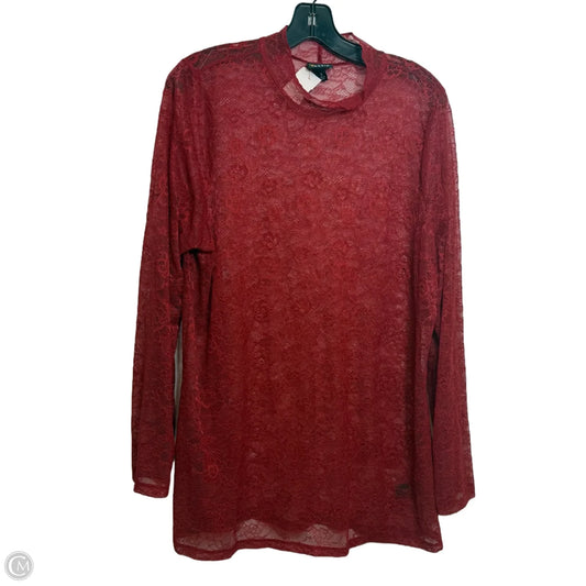 Top Long Sleeve Basic By Torrid In Red, Size: 2x