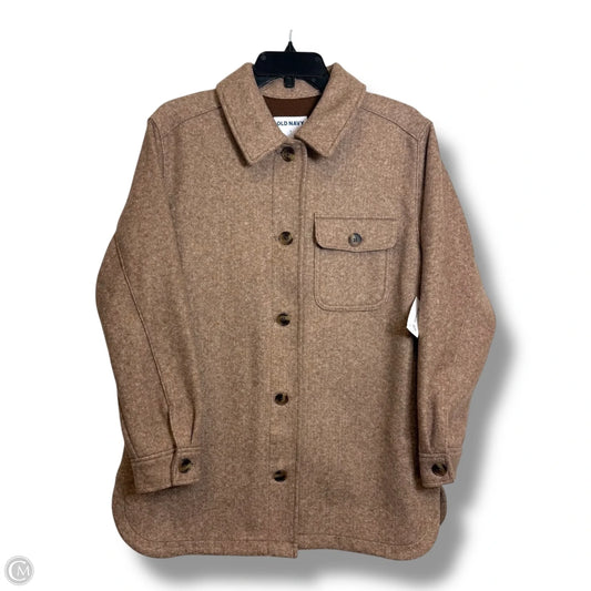 Jacket Shirt By Old Navy In Brown, Size: S