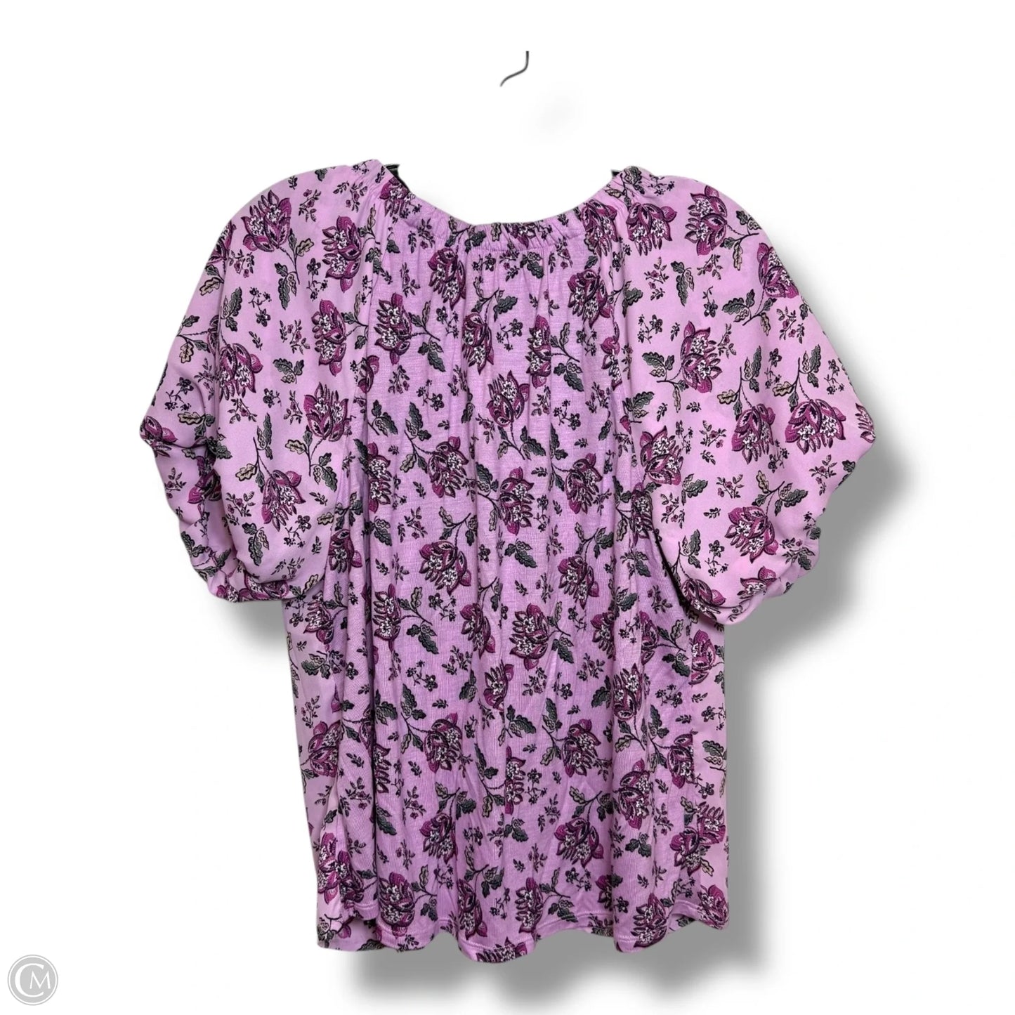 Top Short Sleeve By Loft In Purple, Size: S