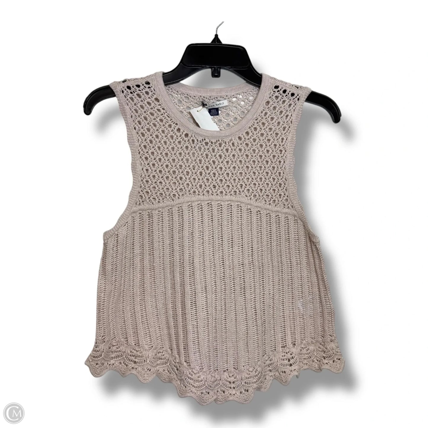 Top Sleeveless By American Eagle In Beige, Size: M