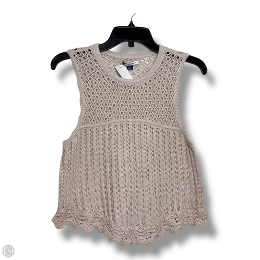 Top Sleeveless By American Eagle In Beige, Size: M