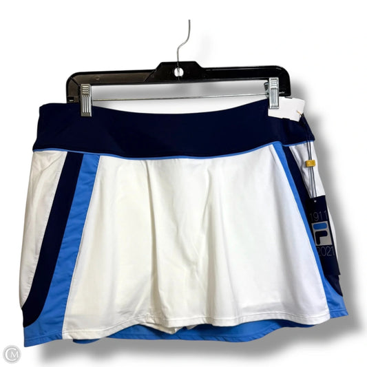 Athletic Skort By Fila In White, Size: Xl