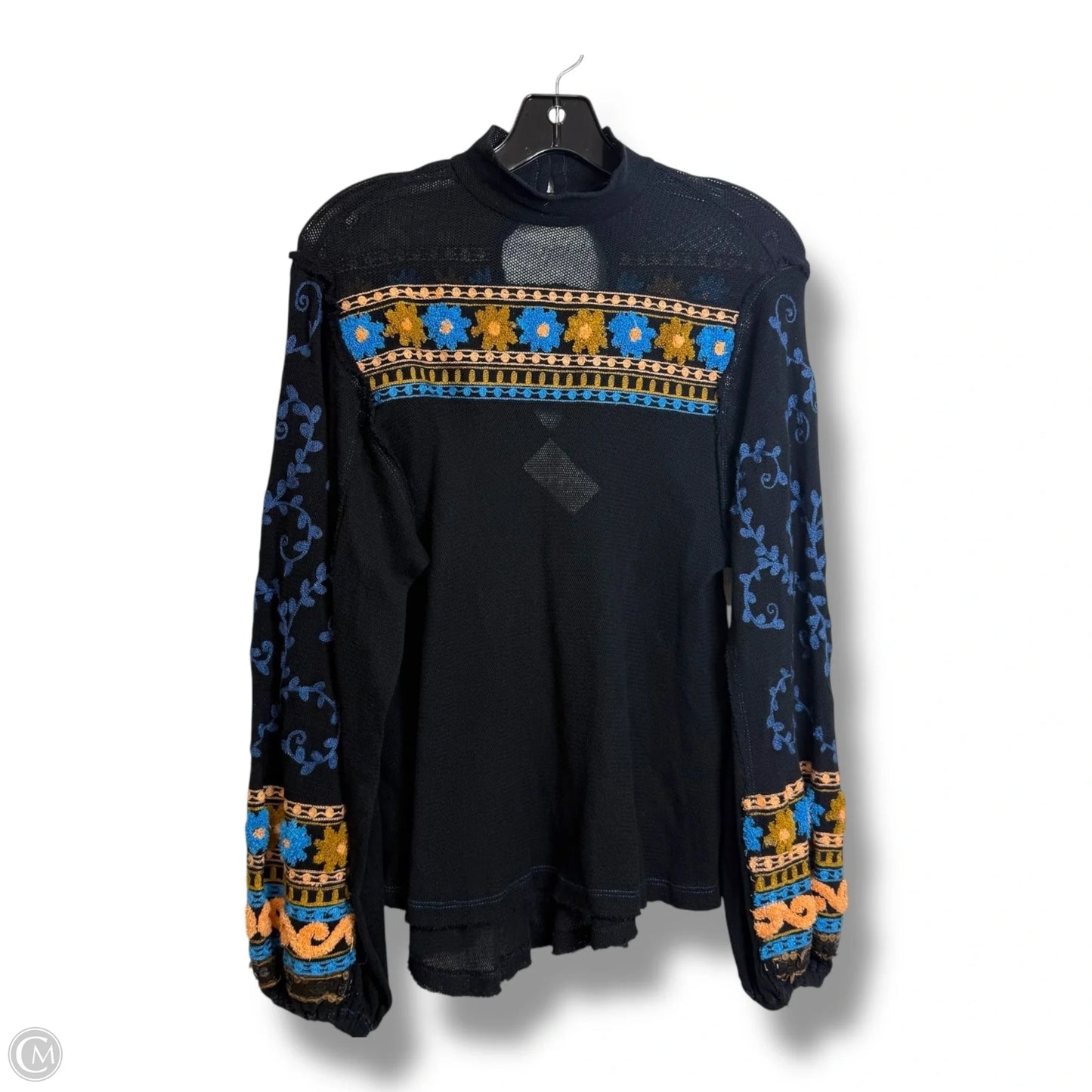 Top Long Sleeve By Free People In Black, Size: S