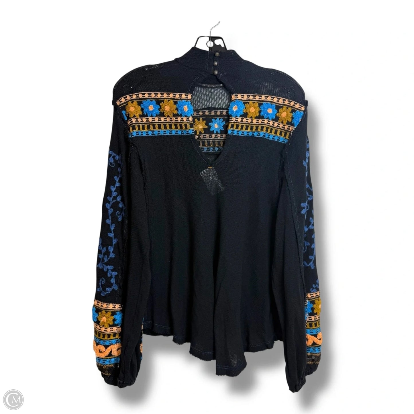 Top Long Sleeve By Free People In Black, Size: S