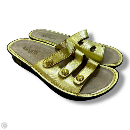 Sandals Flats By Alegria In Yellow, Size: 10