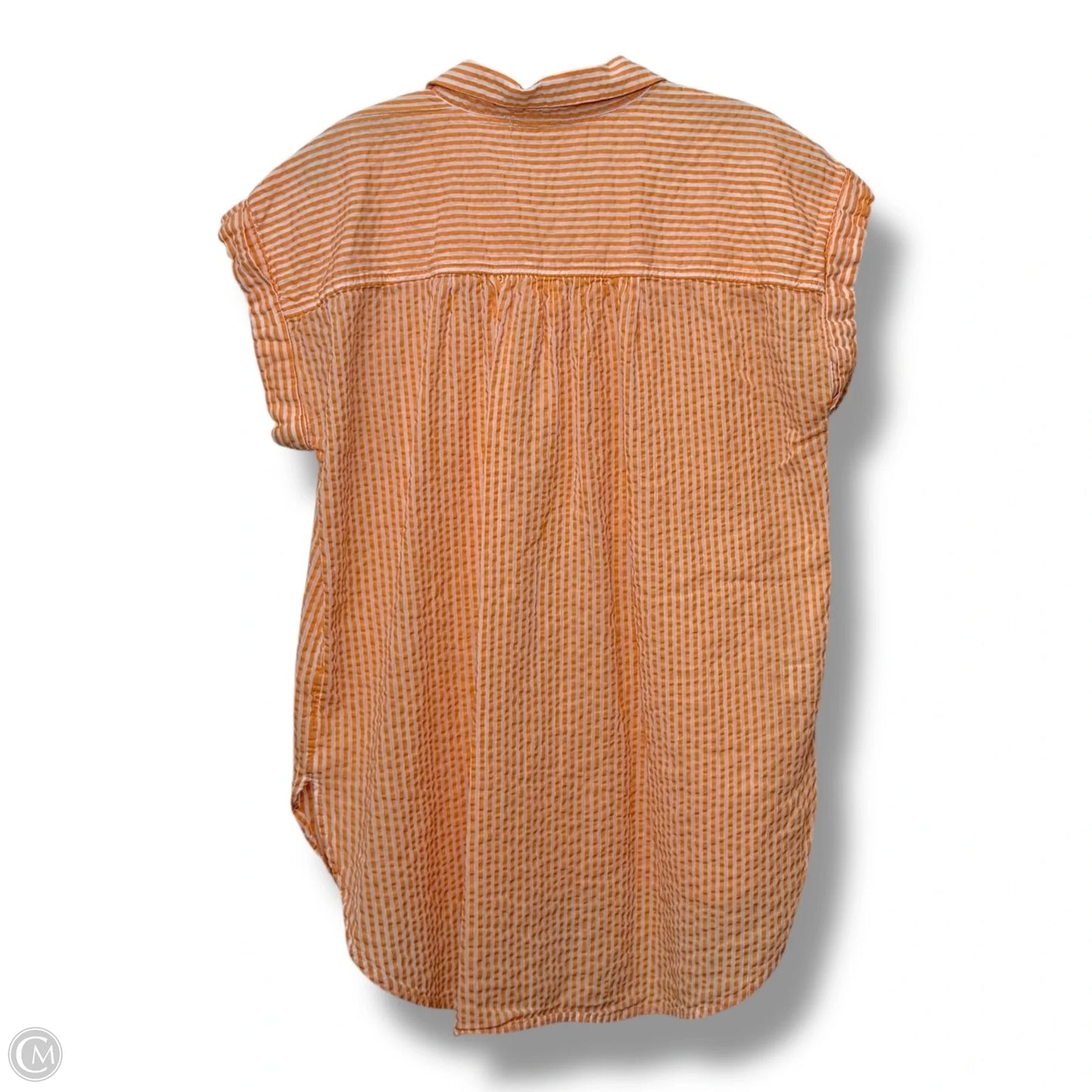 Top Short Sleeve By Loft In Striped Pattern, Size: M