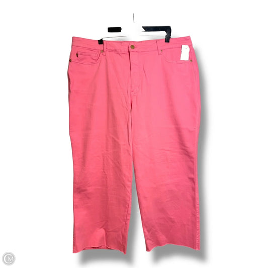 Pants Cropped By Judy Blue In Pink, Size: 22