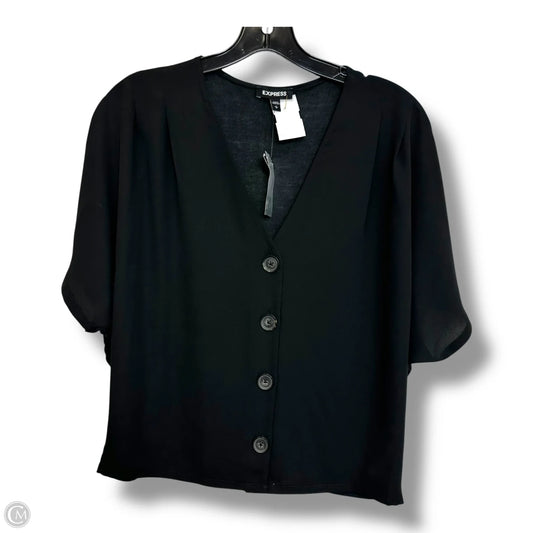 Top Short Sleeve Basic By Express In Black, Size: S