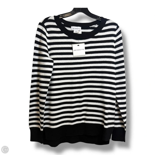 Sweater By Liz Claiborne In Black & White, Size: M
