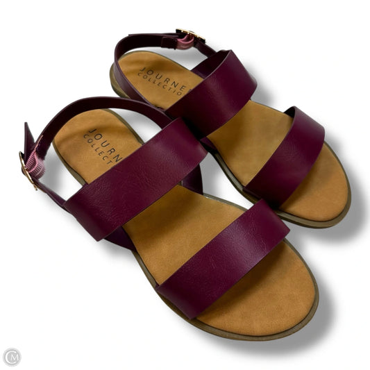 Sandals Flats By Cmf In Maroon, Size: 7.5