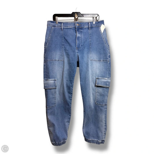 Jeans Boyfriend By Express In Blue Denim, Size: 14