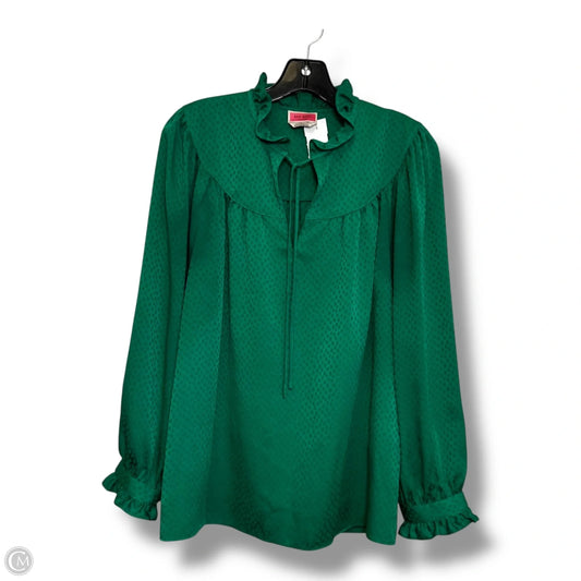 Blouse Designer By Kate Spade In Green, Size: S