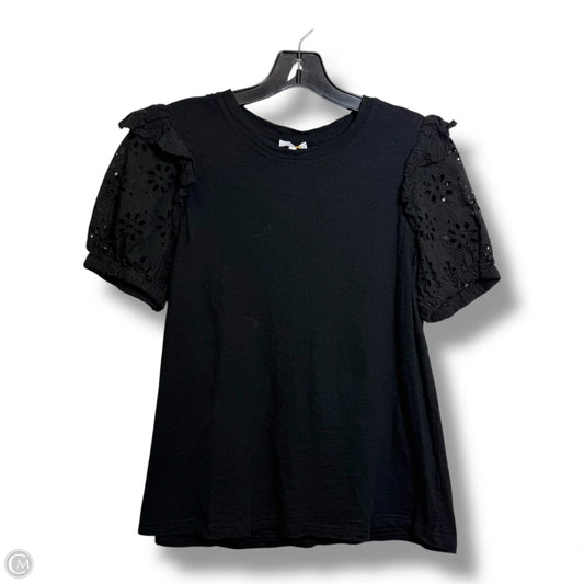Top Short Sleeve By Clothes Mentor In Black, Size: S