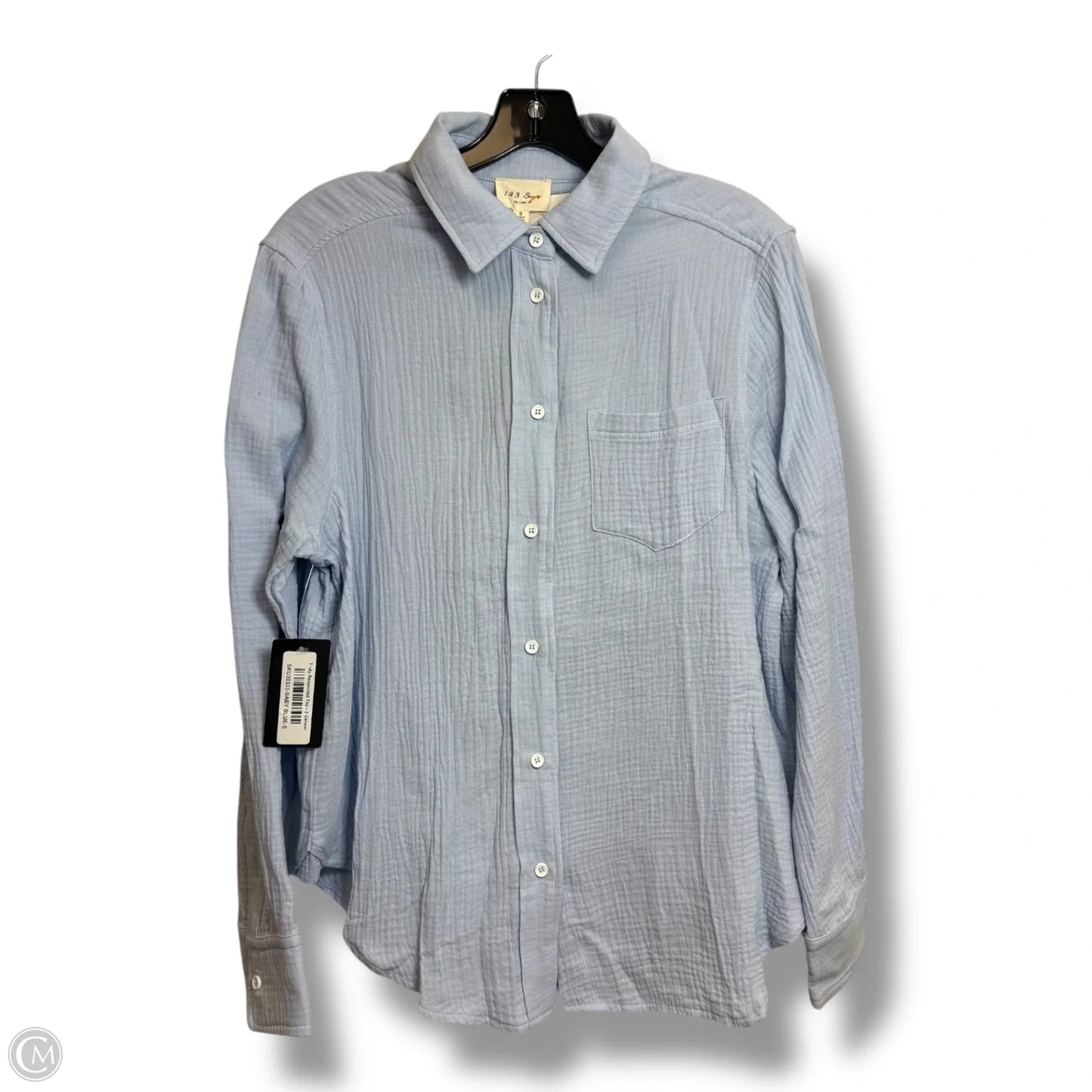 Blouse Long Sleeve By 143 Story In Blue, Size: S
